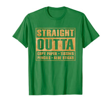 Load image into Gallery viewer, Straight Outta Copy Paper Tissues Pencils Glue Stick T-Shirt
