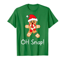 Load image into Gallery viewer, Womens Gingerbread Man Gift Funny Cute Christmas Oh Snap T-Shirt