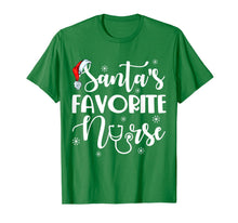 Load image into Gallery viewer, Santa's Favorite Nurse Merry Christmas T-Shirt