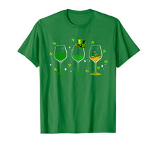 Load image into Gallery viewer, Three wine glasses shamrock Shirt St Patricks day Irish gift T-Shirt-365895
