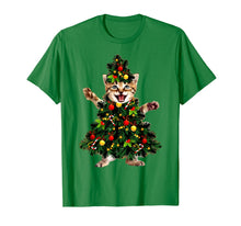 Load image into Gallery viewer, Santa Maine Coon Cat Christmas Tree Light Funny Xmas Cat T-Shirt