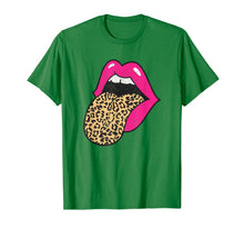 Load image into Gallery viewer, Hot Pink Lips Leopard Tongue Trendy Cheetah Animal Print T-Shirt-393349