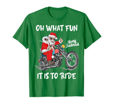 Load image into Gallery viewer, Biker Santa Motorcycle Fan Merry Christmas Xmas Holidays T-Shirt