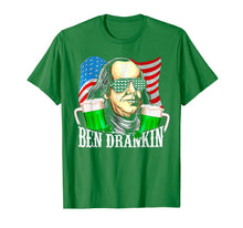 Load image into Gallery viewer, Ben Drankin Lover Drinking Green Beer St Patrick's Day Gift T-Shirt-255481