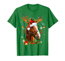 Load image into Gallery viewer, Horse Christmas Reindeer Lights Funny Horse Xmas Gift T-Shirt