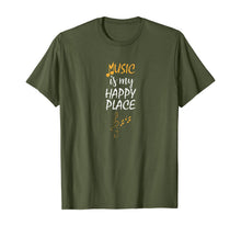 Load image into Gallery viewer, Music Is My Happy Place Inspiring Music Lover Musician Gift T-Shirt