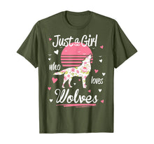Load image into Gallery viewer, Wolf Shirt. Just A Girl Who Loves Wolves T-Shirt