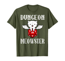 Load image into Gallery viewer, Dungeon Meowster Funny-DnD Gamer-Cat-D20 Gift T-Shirt
