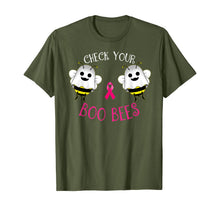 Load image into Gallery viewer, Breast Cancer Awareness Funny Check your Boo bees women T-Shirt