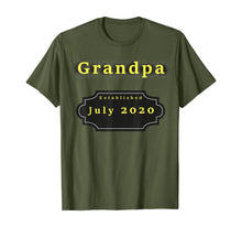 Load image into Gallery viewer, Grandpa - established July 2020 T-Shirt