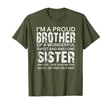 Load image into Gallery viewer, Funny Gift for Brother From Awesome Sister T-Shirt Birthday