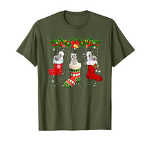 Load image into Gallery viewer, Three Westie Dog In Sock Christmas Santa Hat Xmas Dog T-Shirt