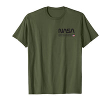 Load image into Gallery viewer, NASA Shirt, Worm Logo Insignia Symbol USA US Flag Graphic T-Shirt
