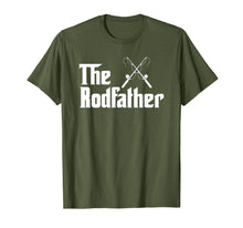 Load image into Gallery viewer, Mens The Rodfather Funny Fishing Fathers Day Gift Dad Grandpa T-Shirt-2324389