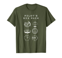 Load image into Gallery viewer, Pilot's Six Pack Funny Flying Gift T-Shirt