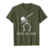 Load image into Gallery viewer, Trick or YEET Dabbing Skeleton Funny Halloween Kids + Adult T-Shirt