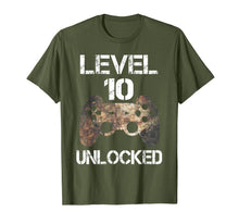 Load image into Gallery viewer, Level 10 Unlocked Boys 10th Birthday 10 Year Old Gamer Gift T-Shirt