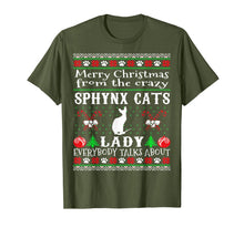 Load image into Gallery viewer, Merry Christmas Sphynx Cats Lady Ugly Sweater T-Shirt