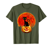 Load image into Gallery viewer, Black Cat Pumpkin Moon Halloween Costume Funny T-Shirt