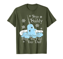 Load image into Gallery viewer, Find Your Dad Christmas Buddy Narwhal Bye T-Shirt-3128261