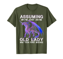 Load image into Gallery viewer, Assuming I'm just an Old Lady Was Your First Mistake TShirt