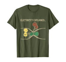 Load image into Gallery viewer, Electricity Explained Funny Ohm Volt Ampe Physics T-Shirt-99609