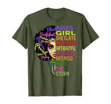 Load image into Gallery viewer, Aries Girl She Slays & Prays - February March Birthday Gift T-Shirt-274410