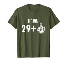 Load image into Gallery viewer, Funny 30th Birthday Gifts Shirt I'm 29 Plus 1 Middle Finger