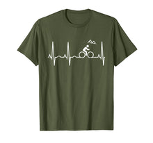 Load image into Gallery viewer, Mountain Bike Heartbeat Shirt - Best Mountain Biking T-Shirt