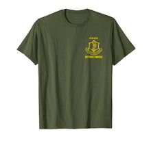 Load image into Gallery viewer, IDF T-Shirt Israeli Army. Israel Defense Force Small Logo
