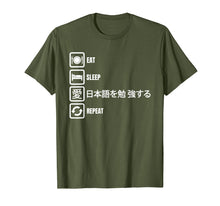 Load image into Gallery viewer, Eat Sleep Study Japanese T Shirt Funny Foreign Language Gift