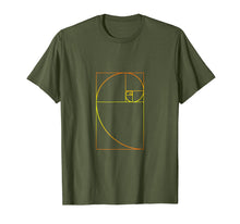 Load image into Gallery viewer, Golden Ratio Spiral T-Shirt Fibonacci Spiral T-Shirt