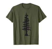 Load image into Gallery viewer, Evergreen Tree and Hiker Silhouette T-Shirt