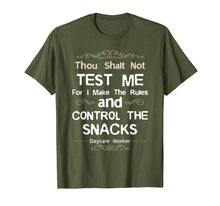 Load image into Gallery viewer, Childcare Provider T Shirt - Thou Shalt Not Test Me Daycare