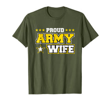 Load image into Gallery viewer, Proud Army Wife T Shirt US Military Wife Family