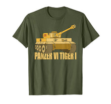 Load image into Gallery viewer, Panzer VI Tiger I Tank T Shirt Gift WW2 German Army Art