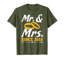 Load image into Gallery viewer, Mr. & Mrs. Since 2015 Wedding Anniversary Couple Gift Shirt