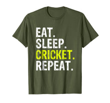 Load image into Gallery viewer, Eat Sleep Cricket Repeat Gift Sports T-Shirt