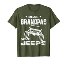 Load image into Gallery viewer, FathersDay Real Granddpas Drive Jeeps Shirt Funny Gift Papa