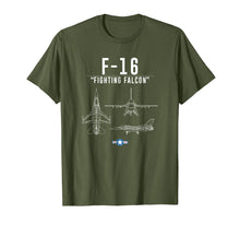 Load image into Gallery viewer, F-16 Shirt Military Air Force F16 Fighter Jet Tee