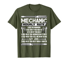 Load image into Gallery viewer, Mechanic Hourly Rate T Shirt, Cool Mechanic T Shirt