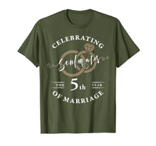 Load image into Gallery viewer, 5th Wedding Anniversary T-Shirt 5 years of Marriage Gift