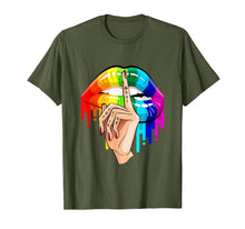 Load image into Gallery viewer, Lgbt Gay Homosexual Lesbian Rainbow Lips Pride T Shirt