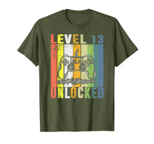 Load image into Gallery viewer, Level 13 Unlocked T-Shirt 13th Video Gamer Birthday Gift