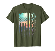 Load image into Gallery viewer, Deer Hunting And America Flag TShirt Hunting Lover Gift
