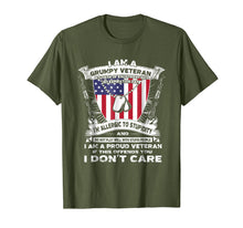 Load image into Gallery viewer, I Am A Grumpy Veteran I'm Allergic To Stupidity T-Shirt
