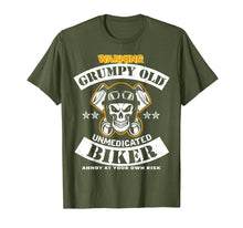 Load image into Gallery viewer, Biker Grumpy Old Unmedicated Biker Warning Custom Tshirt