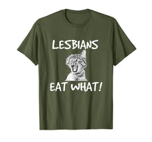 Load image into Gallery viewer, Startled Kitty, Lesbians Eat What? Funny T-Shirt