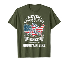 Load image into Gallery viewer, Mens Never Underestimate Mountain Bike Rider T-Shirt