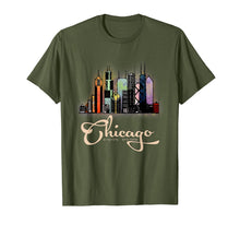Load image into Gallery viewer, Chicago Illinois Slyline Colorful T-shirt